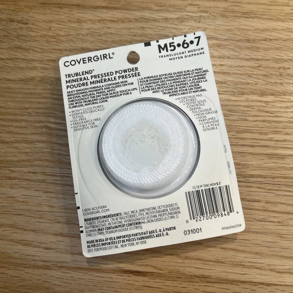 Covergirl Trublend Mineral Pressed Powder M5.6.7 Translucent Medium M5 6 7